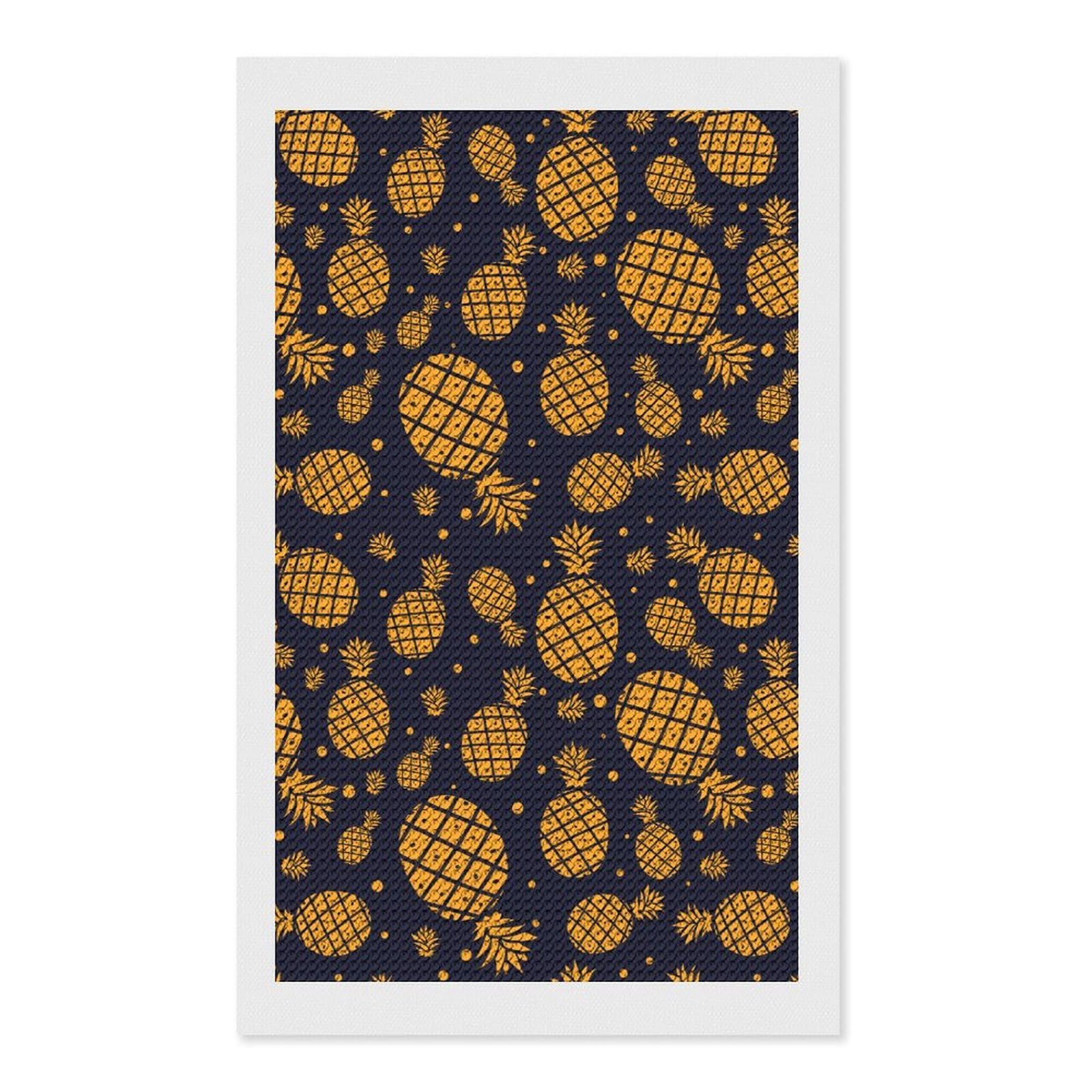 Nclqvjxzkhw Style Pineapple Diamond Art Painting For Adult Round Diamonds Pictures Arts Crafts Home Wall Decor 12"X20"