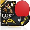 Table Tennis Bat | Professional 6 Stars Carbon Paddle with Pro Rubber | Superior, Spin & Power | High-Performance Ping Pong Racket | 2.0mm Sponge & EVA Case