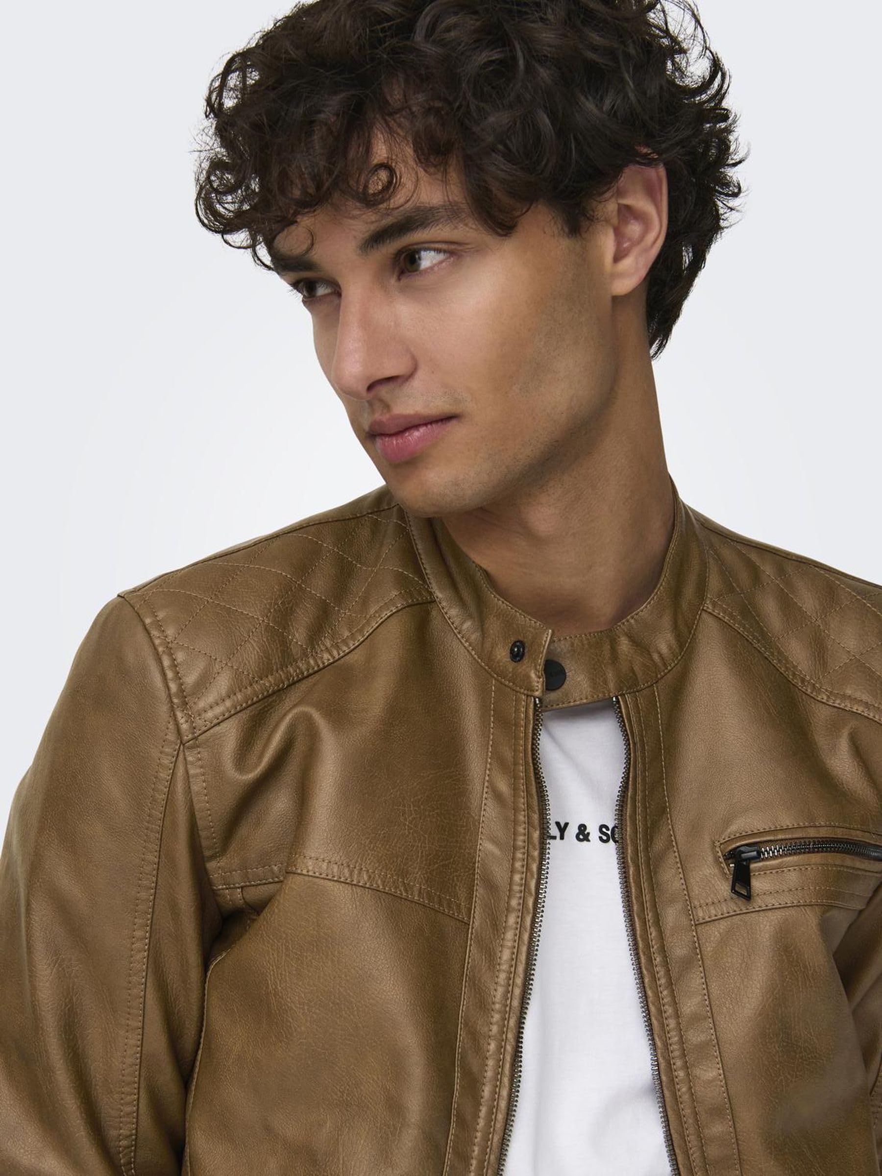 Only & Sons Onsal Pu Noos Otw Chaqueta, Hombre