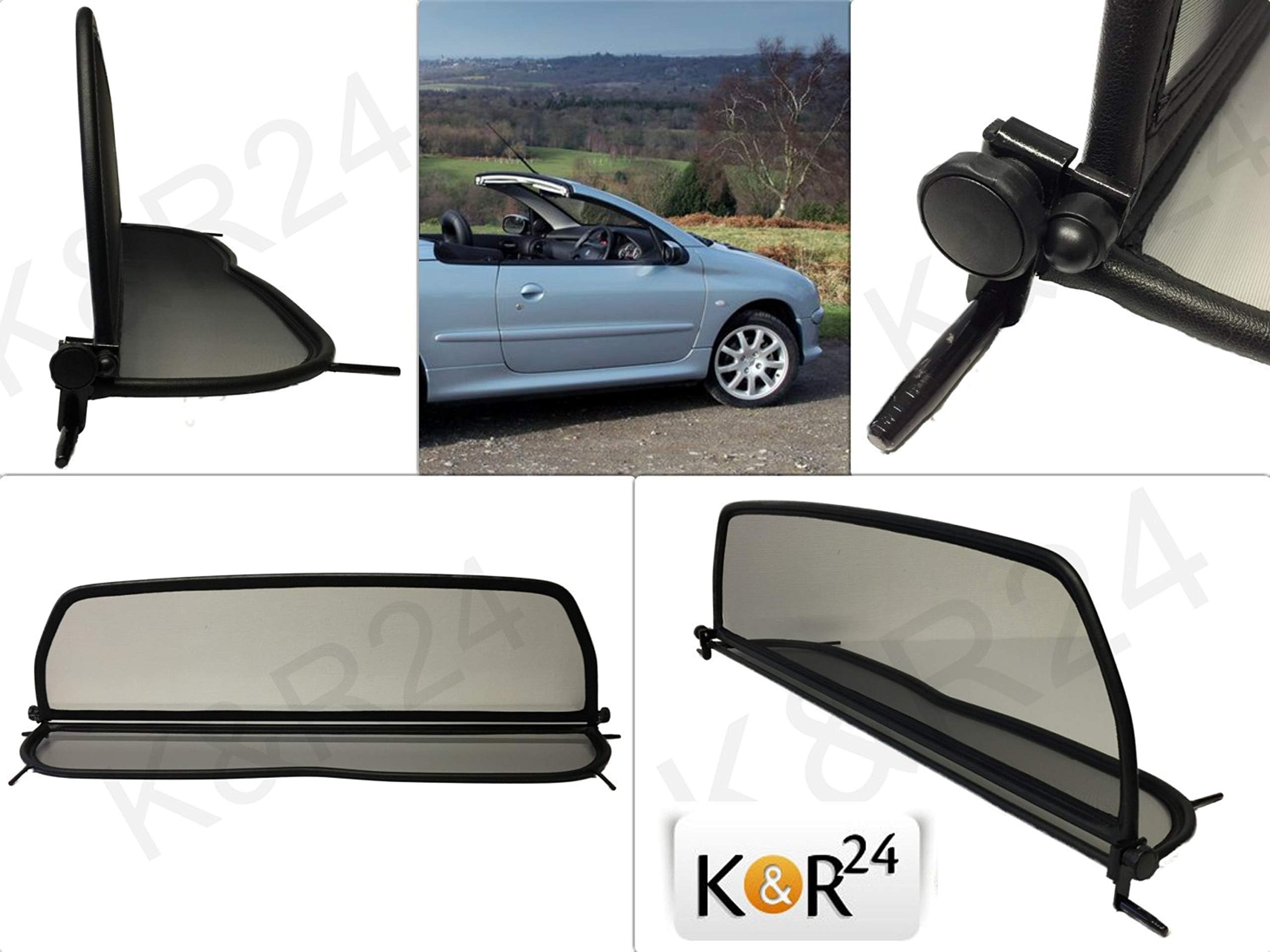 K & R Wind DEFLECTOR Peugeot 206 cc convertible 206cc NEW Brand WIND BLOCKER