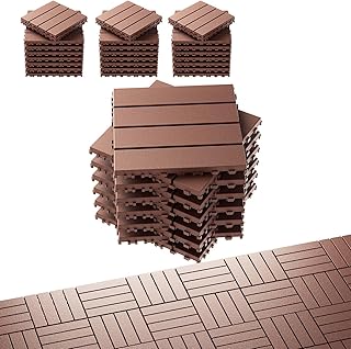 EchoDeck Interlocking Deck Tiles,9 Pack Deck Tiles Interlocking Outdoor ...