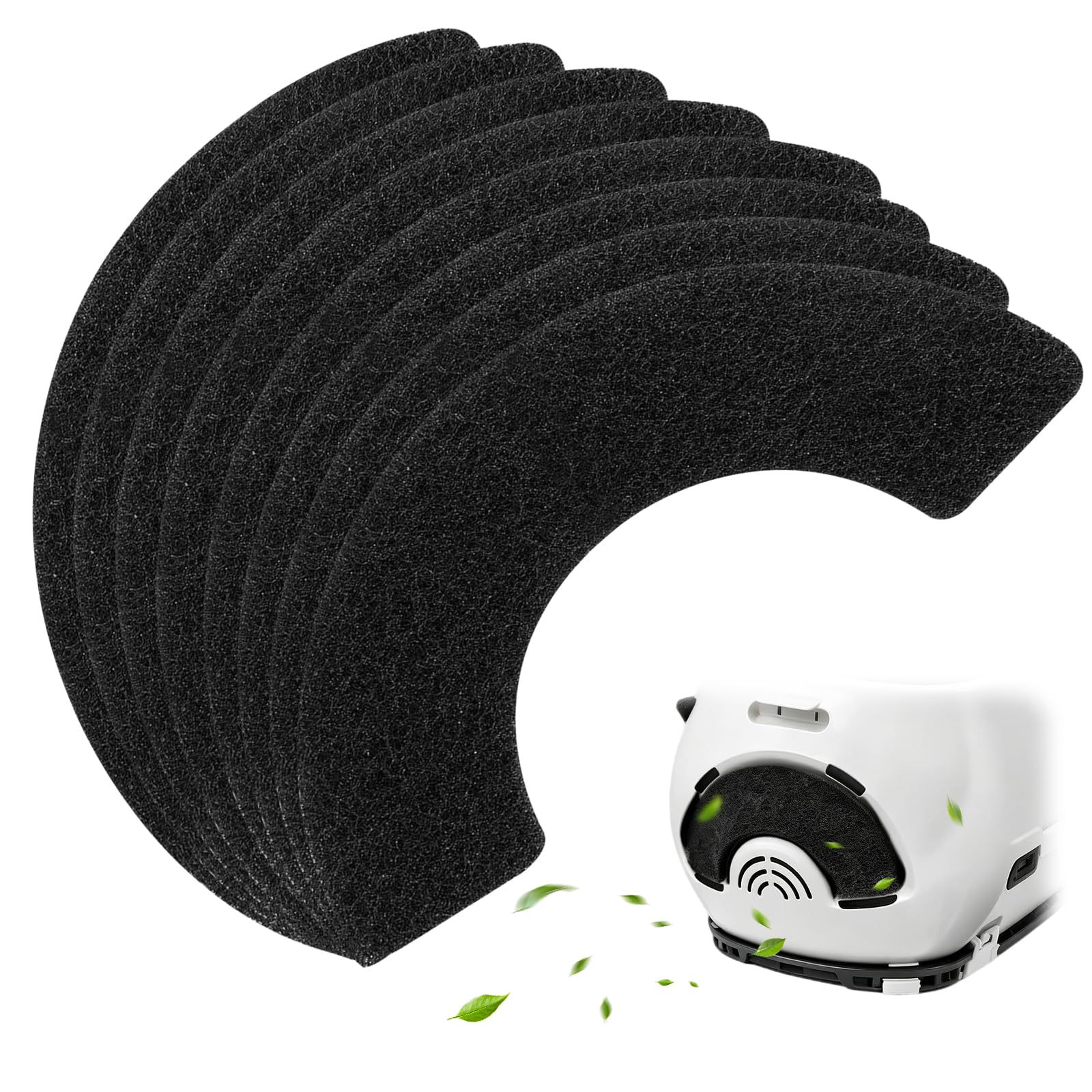 Viilich 8 Pack Activated Carbon Filters Compatible with Litter-Robot 4, Pre-Cut Replacement Cat Litter Box Filters, High Density Absorbent Charcoal Sheets for Odor & Moisture Control