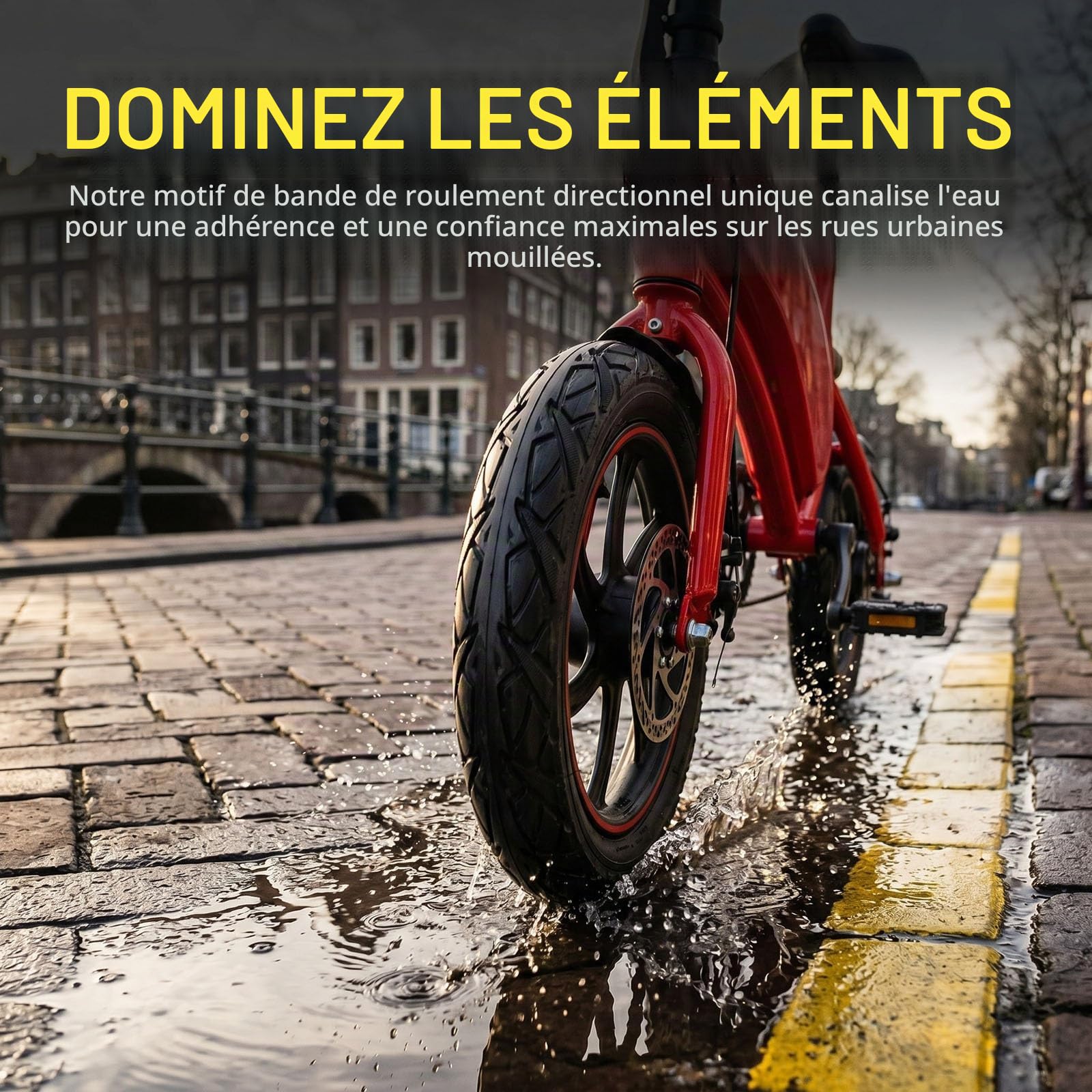 14x1.95 Pneu pour Vélo Électrique avec Chambre à Air, 14x1.95 Kit de Remplacement Antidérapant et Résistant Aux Crevaisons pour Vélo Pliant, Pneu Extérieur Noir Durable