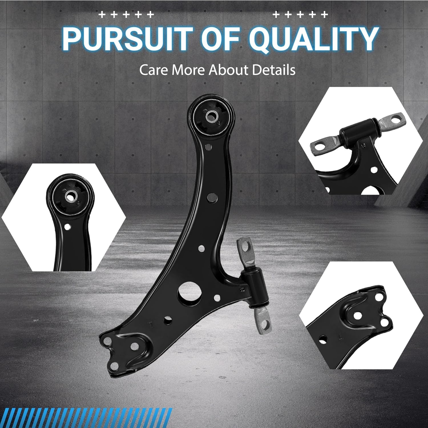 Front Lower Control Arm Kit Compatible With Le-xus ES300 ES300H ES330 ES350 RX330 RX350 RX400h, Toyota Avalon Camry Highlander Solara, K620333 K620334