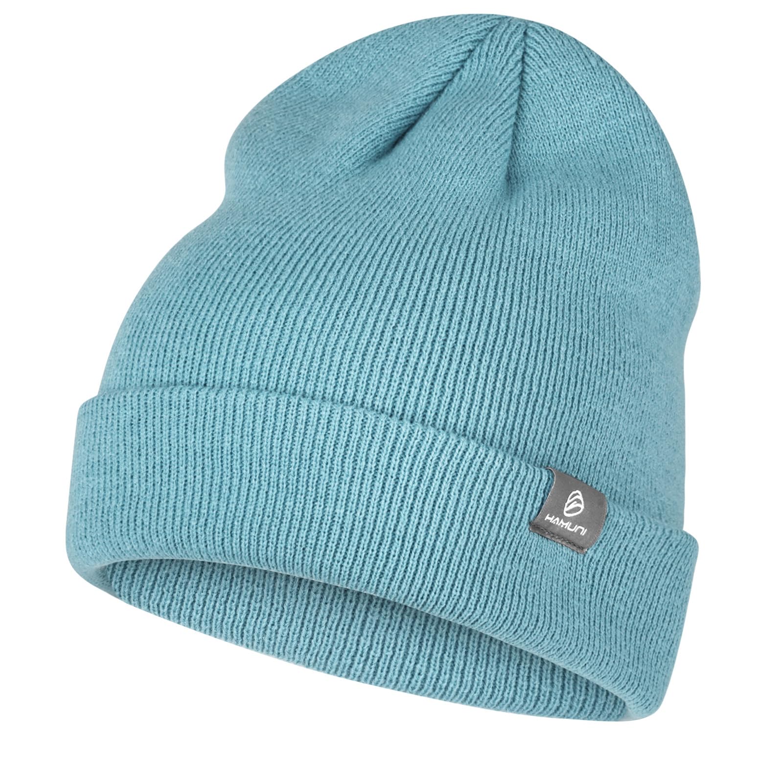 HAMUNI Beanie Mütze für Herren Damen Winter Warme Beanies Unisex Klassische Wintermützen Strickmütze Dehnbare Weiche Acryl Beanie Hat Vintage Einfarbig Strickmütze
