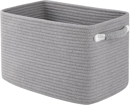 OIAHOMY Cesta de almacenamiento, cestas tejidas para almacenamiento, cesta de juguetes, contenedores de almacenamiento decorativos, canasta de