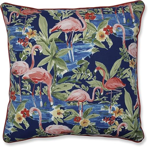 Vista 99 de Pillow Perfect Almohadas lumbares para exteriores/interiores, 11.5 x 18.5 pulgadas, azul marino Delray, 2 unidades Azul Delray Navy