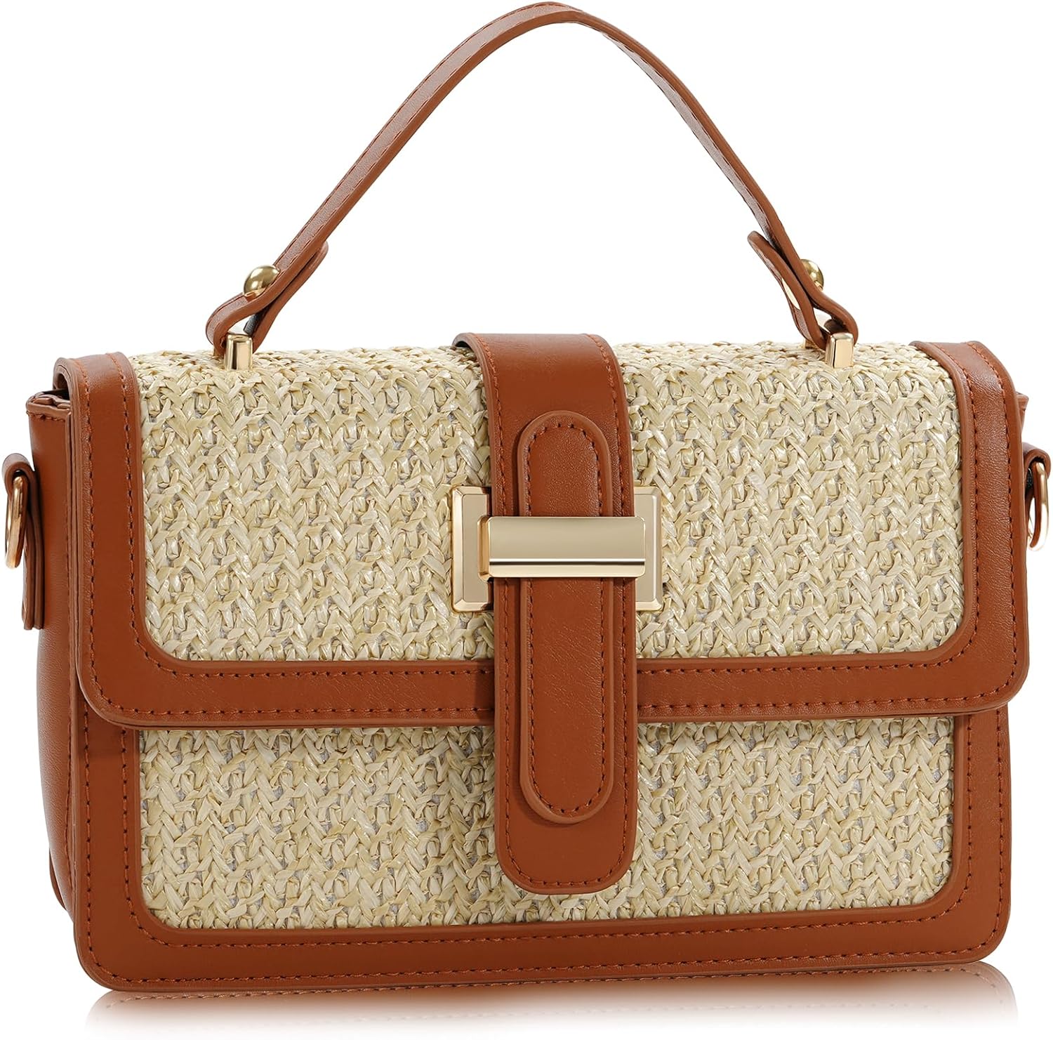 Straw Crossbody Bags for Women Summer Beach Straw Purse 2026 Trendy Woven Bag Vacation Shoulder Handbags