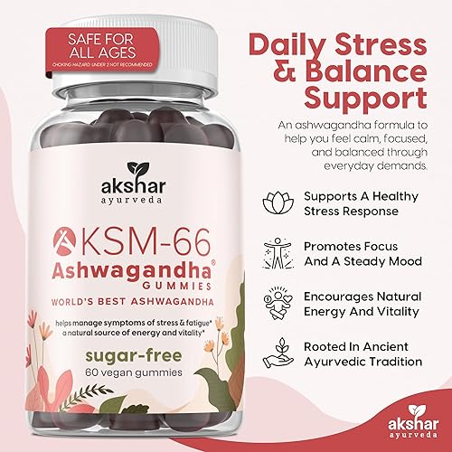 Miniatura 2 de AKSHAR Ayurveda Ashwagandha KSM-66 Gummies - 1 paquete