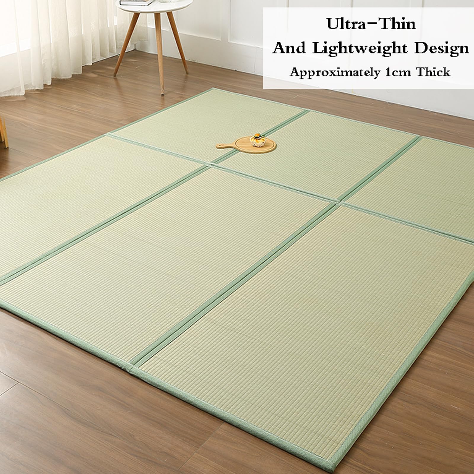 Tatami Tapis de sol japonais pliable avec dos antidérapant et respirant pour salon, salle de jeux, méditation et salon de thé