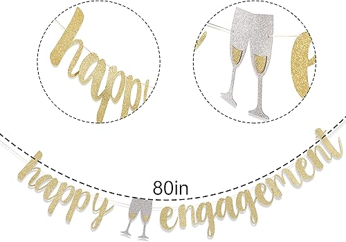 Miniatura 2 de Cartel de compromiso feliz  Decoración de fiesta de compromiso, decoración de boda, despedida de soltera, novia futura