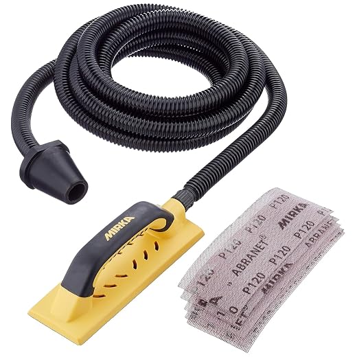 Mirka Handy Starter-Kit per levigatrici manuali I Set di blocchi di levigatura con aspirazione tubo e 5 pezzi Mirka Abranet nastri abrasivi a strappo I Levigatura senza polvere I KIT01HANDY