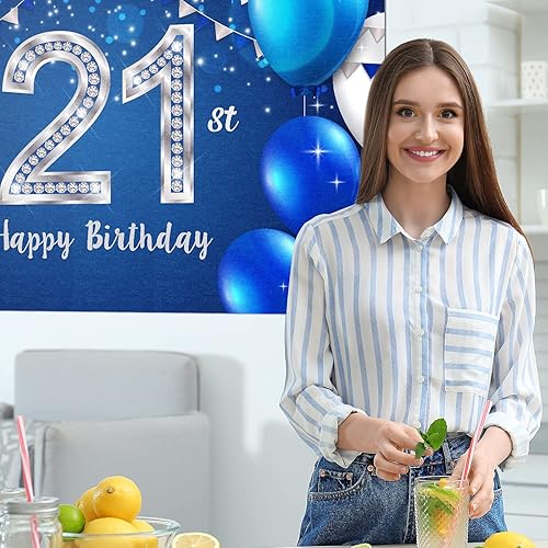 Vista 126 de HAMIGAR Fondo de pancarta de feliz cumpleaños 60 de 60 x 4 pies, decoraciones de cumpleaños de 60 años, suministros de fiesta para mujeres