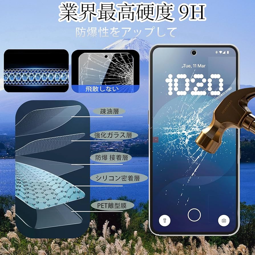 Nothing phone 3a ➕ 保護ガラス1枚 Nothing ナッシング フォン3a フィルム クリア Phone 3a CMF 2