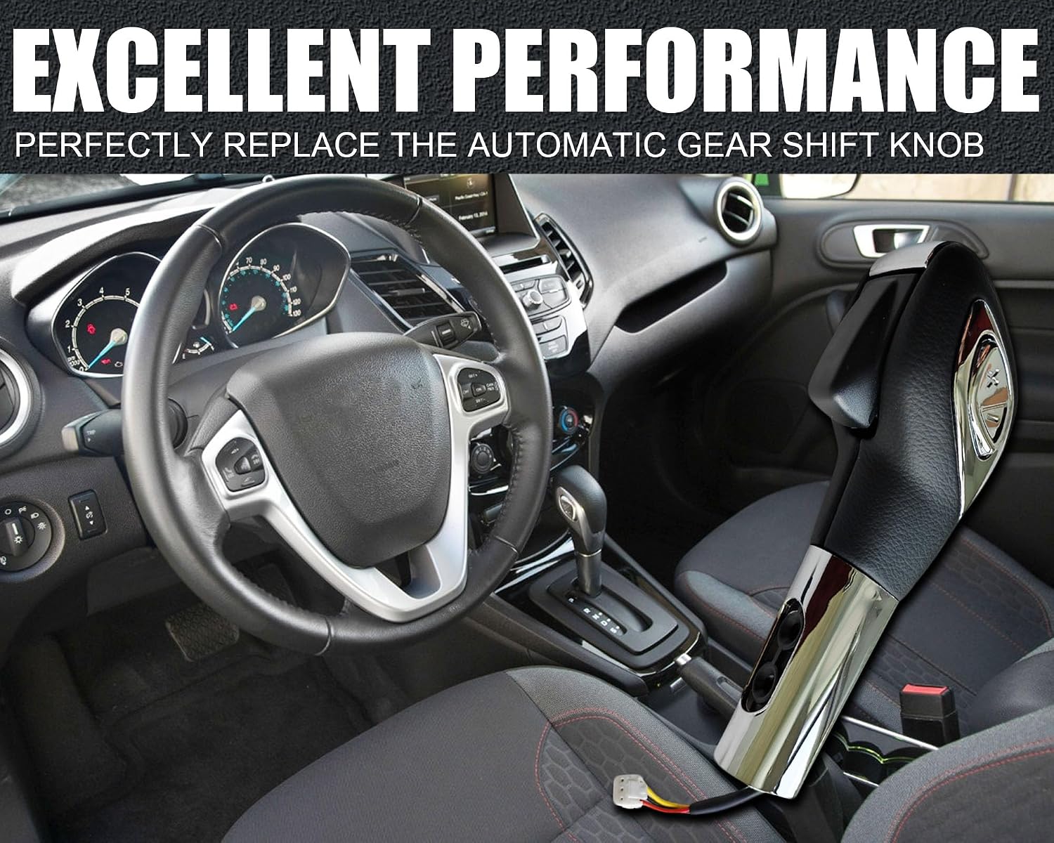 Automatic Gear Shift Knob Handle Fit for Ford Fiesta 2014-2019, CN1Z-7213-CA at Gear Shifter Knob