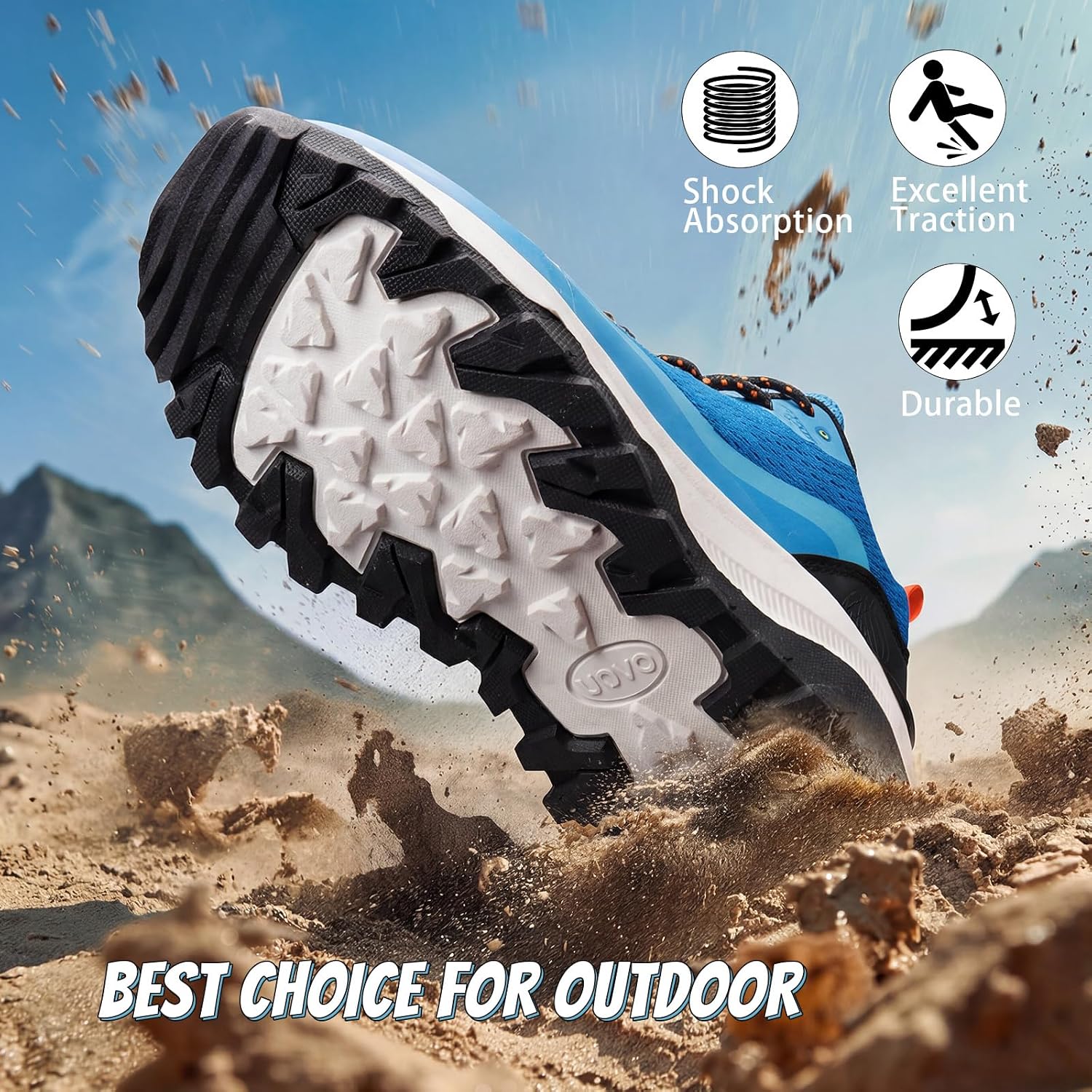 UOVO Boys Girls Running Shoes Kids Waterproof Hiking Trail Fashion Sneakers Breathable Lightweight Non-Slip Outdoor Walking Sports Shoe