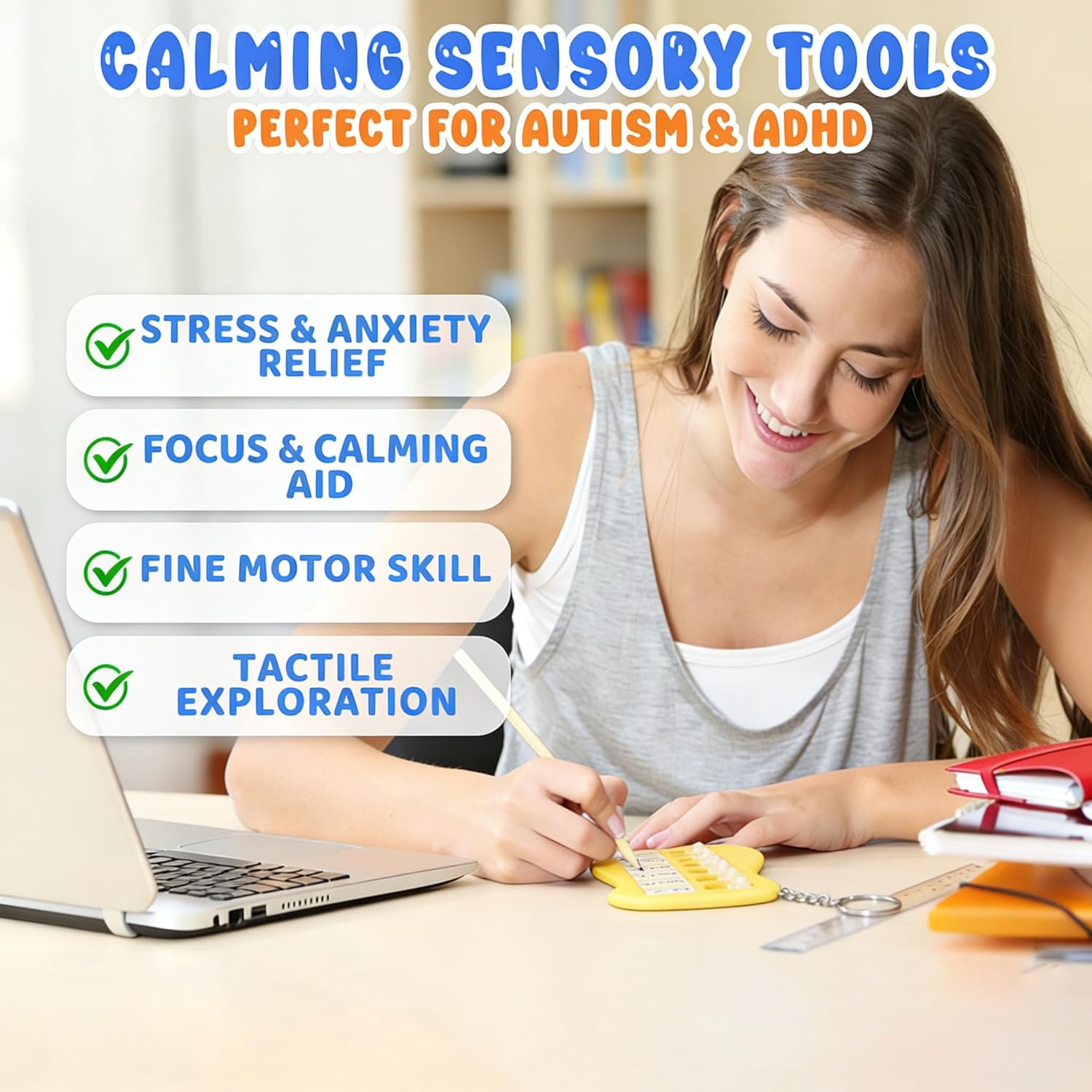 24pcs ADHD Tool Bulk Visual Schedule Planner Reminder Board Keychains- Anxiety Relief Portable Checklist Planning to Do List Task Pad with Sticker Gift (24pcs(4pcs Each Color))