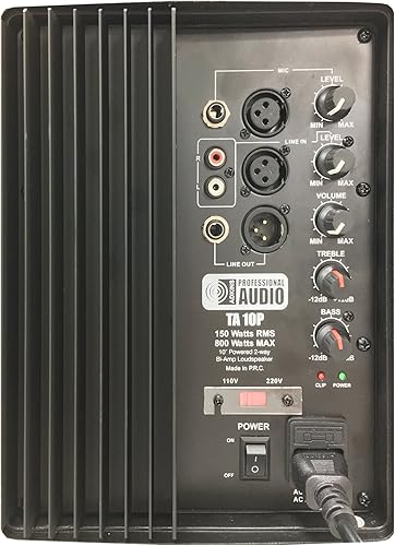 Miniatura 3 de Altavoz DJ de 800 vatios - Sistema de altavoces activos de 2 vías bi-Amp de 10 pulgadas - Audio profesional Adkins - Altavoz DJ - Ideal para fiestas