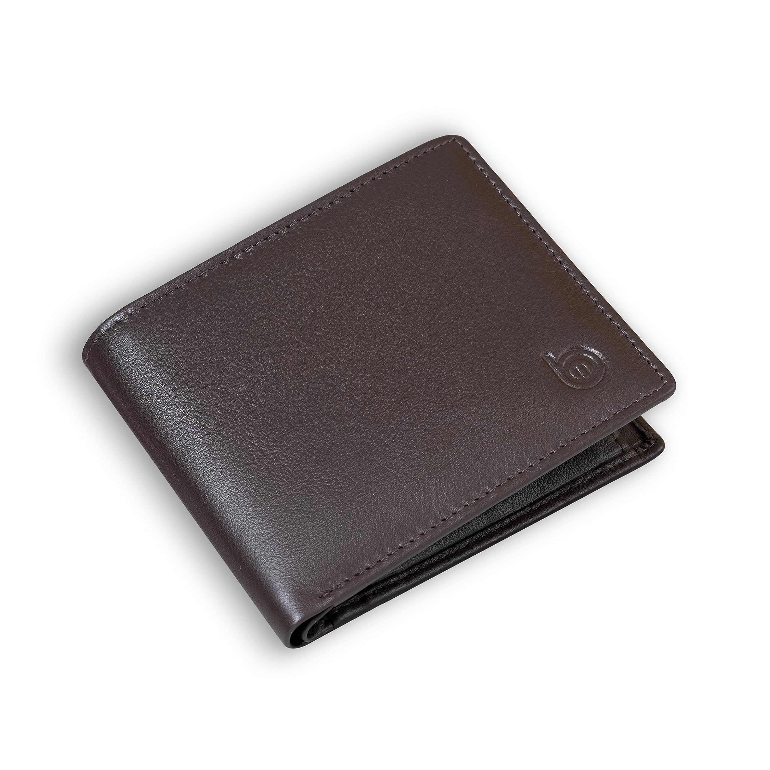 Men's Genuine Leather Wallet | RFID Protected Wallet for Men | 5 Card Slots, 1 ID Window |2 Currency Slots (Dark Brown)-image-18