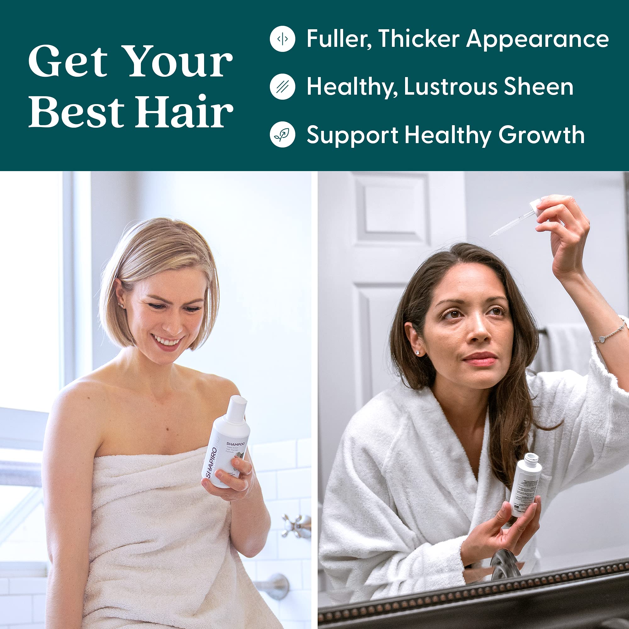 Women's Regrowth Kit Plus Shampoo, Conditioner, 2 Minoxidil, LeaveIn