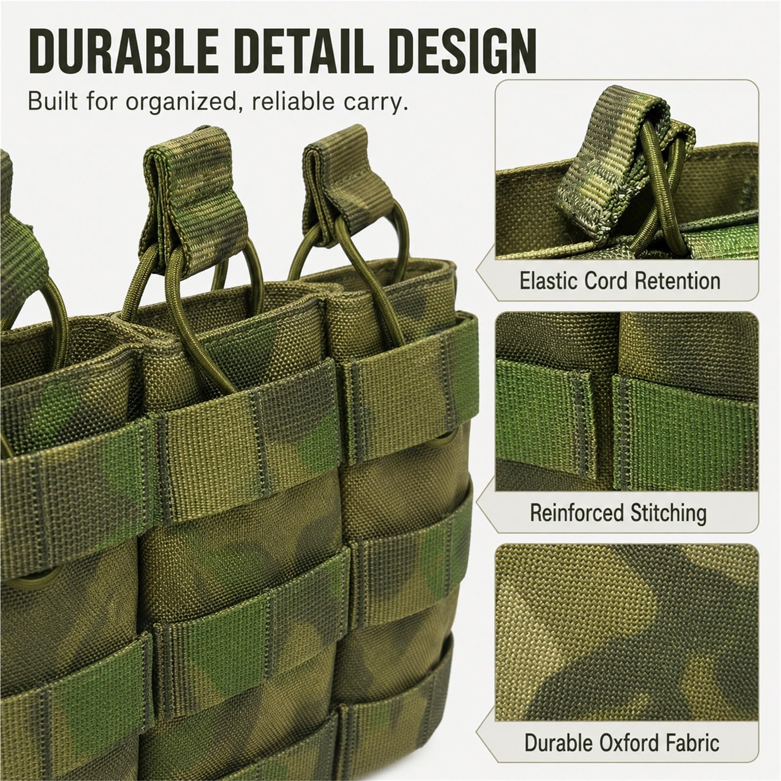 Tasca 4 Caricatori con Ritenzione Elastica for Configurazioni MOLLE