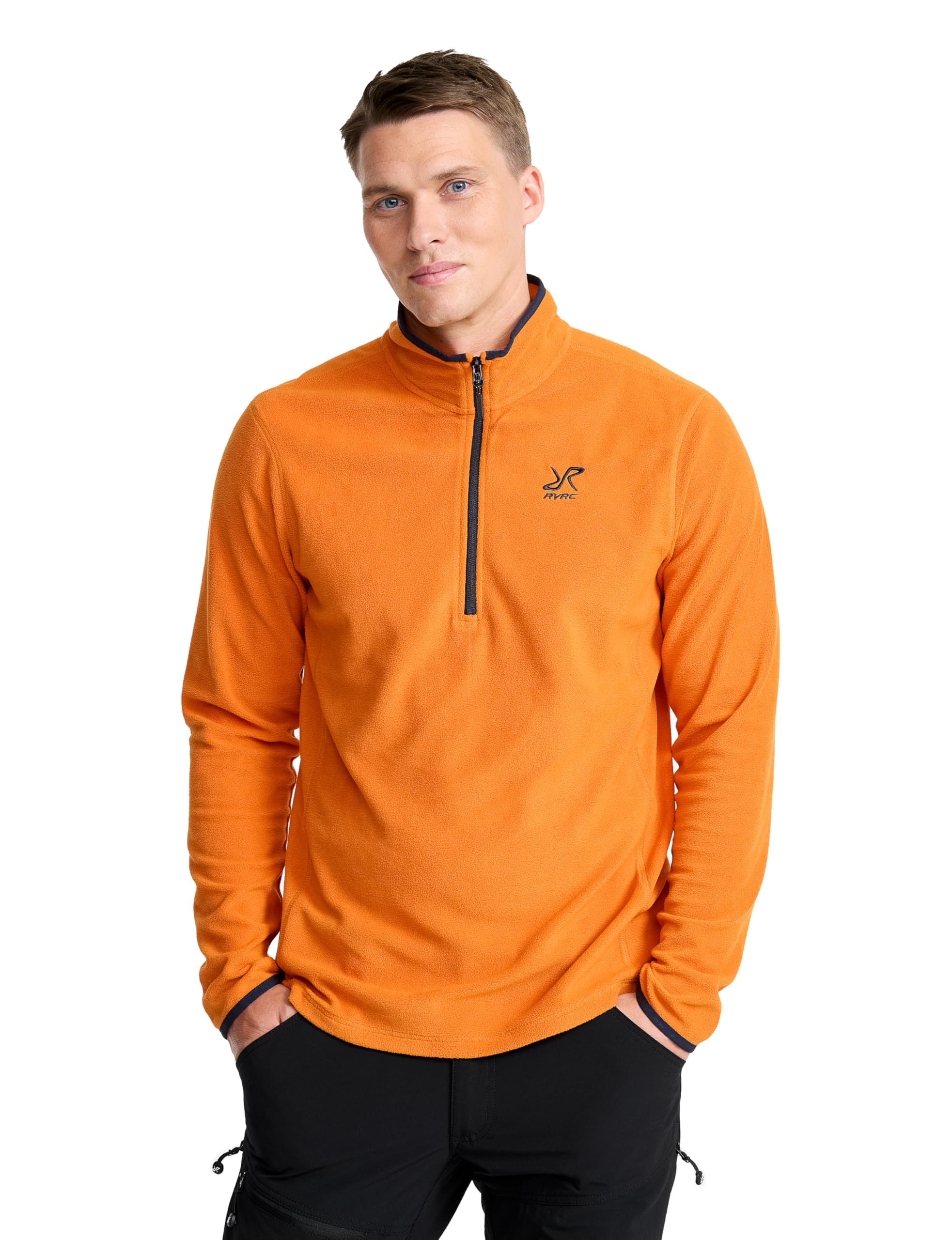 Revolutionrace Men's Desert Sun Hiker Half-Zip Fleece For Lightweight And Stretchy Half-Zip Fleece, Xl