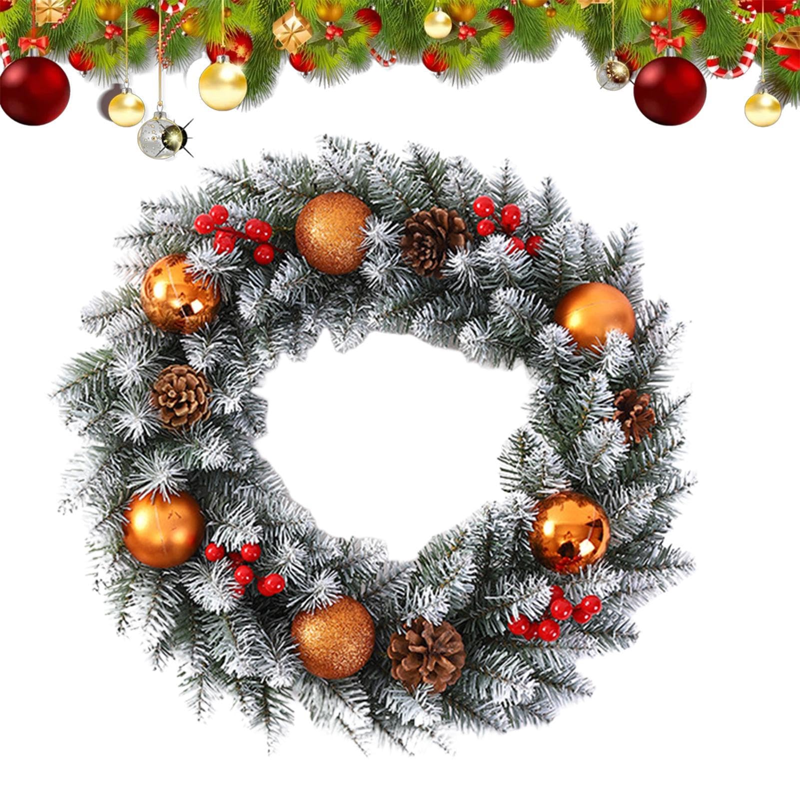 Couronne de Noël murale grand diamètre pour salle à manger et mur