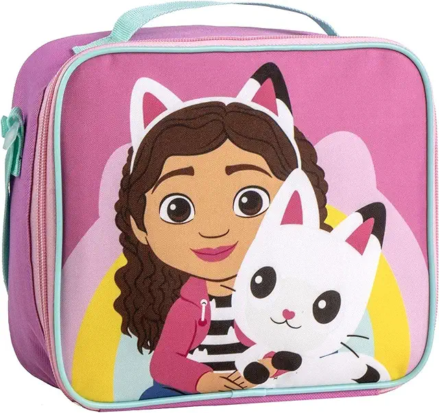 Lonchera Infantil Térmica Gabby's Dollhouse - Bolsa Isotérmica Colorida para Niñas