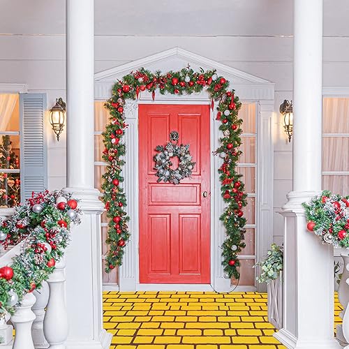 Miniatura 7 de Telón de fondo de pared de ladrillo para camino de 31.5 pulgadas x 16.4 pies de largo, decoraciones de princesa, camino de ladrillo para Halloween,