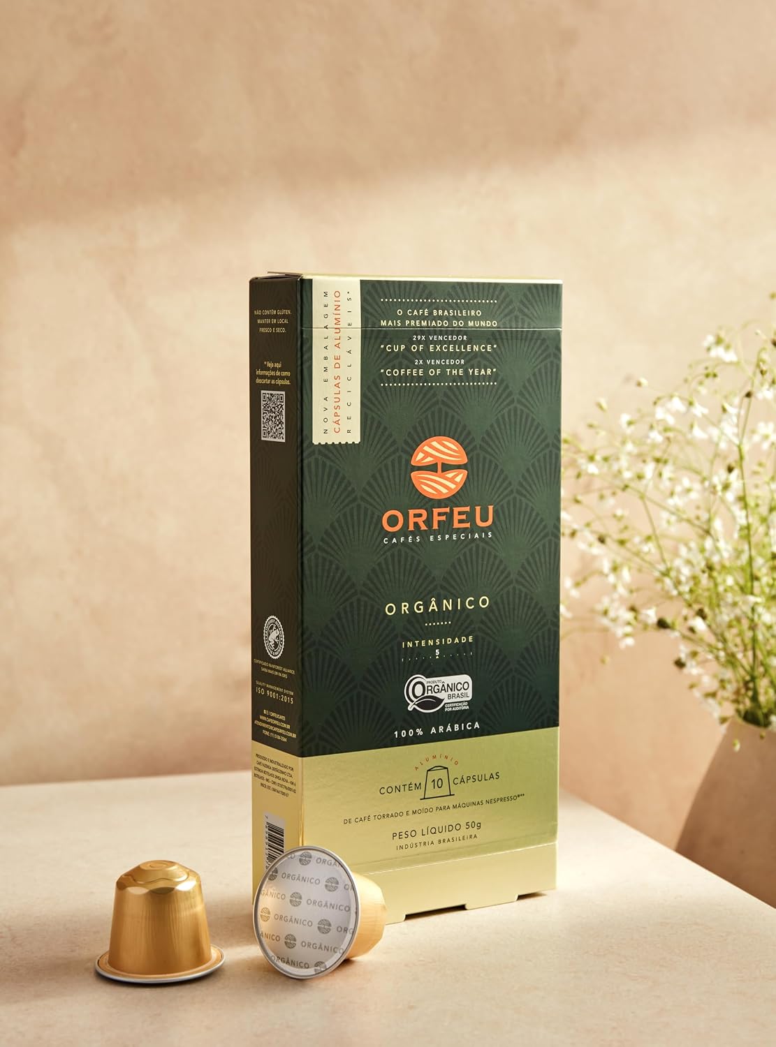 ORFEU Cápsulas De Café Orgânico Orfeu Compatível Com Nespresso Contém 10 Cápsulas