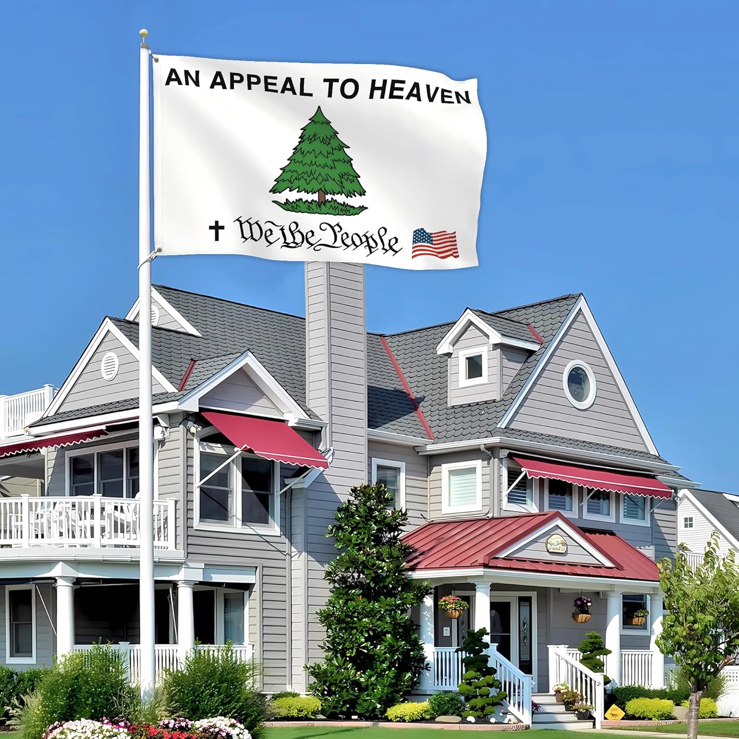 An Appeal to Heaven Flag 3x5 Ft We The People American War Revolution Liberty Pine Tree Flags for Outdoor House Indoor Yard Sign Patriotic Banner Decor - Image 2