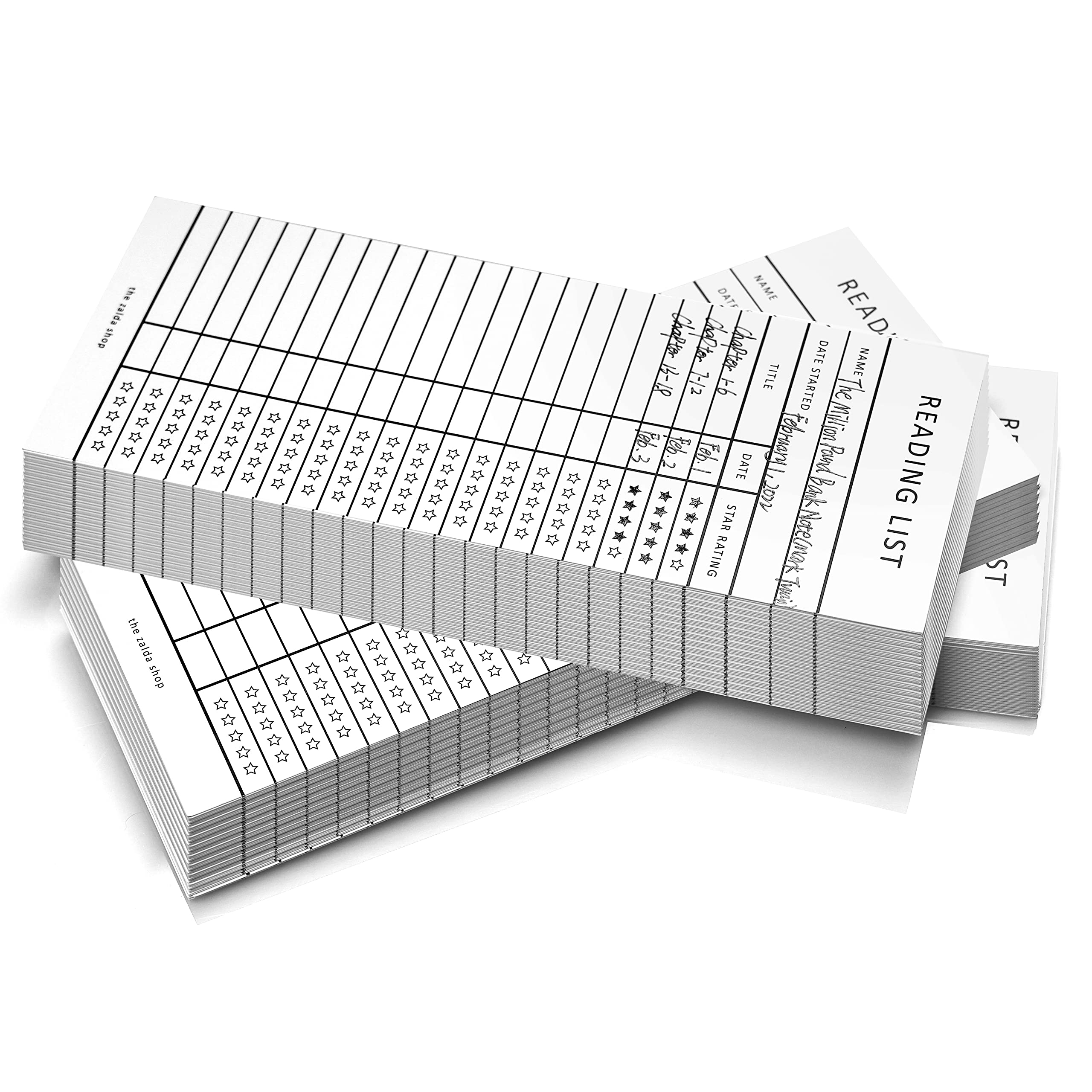 Amazon.com: 50pc 3 x 8" Reading List Bookmark,Personal Libraries Cards Book  Tracker Notecards,Reading Log,Gift for Reading Lover Readers|Literary  Gifts,Book Accessories : Office Products
