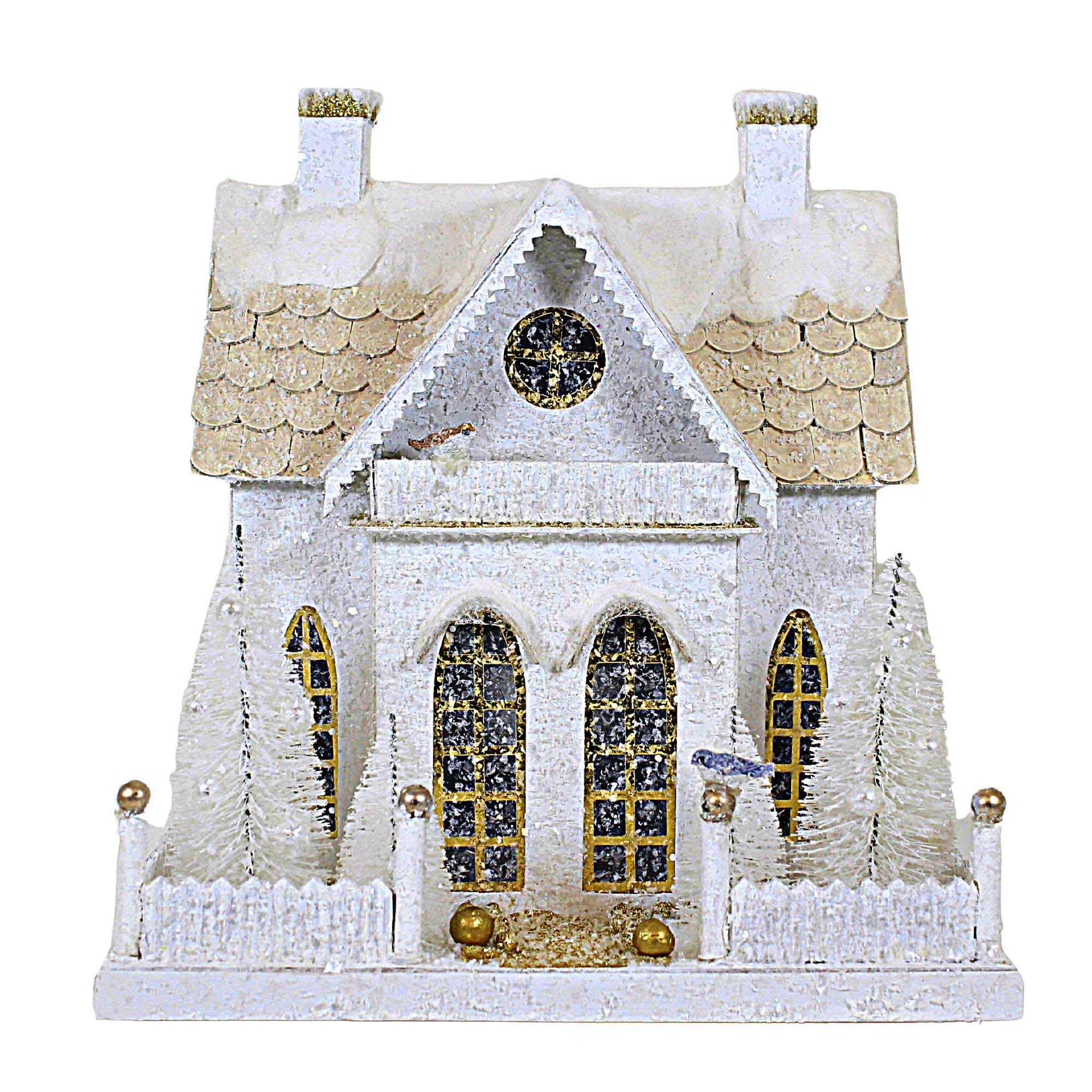 Amazon.com: Cody Foster Winter White Cottage Paperboard Putz House