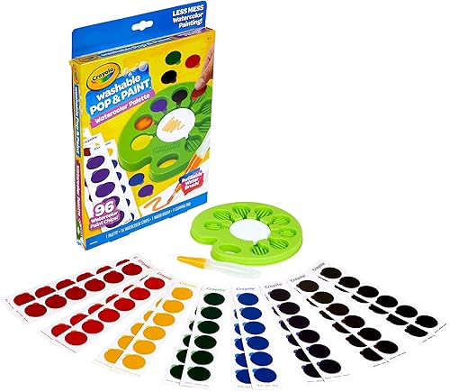 Crayola Juego de pintura de acuarela, paleta de pintura para reventar y pintar, pinturas lavables para niños, regalo (paquete de 2)