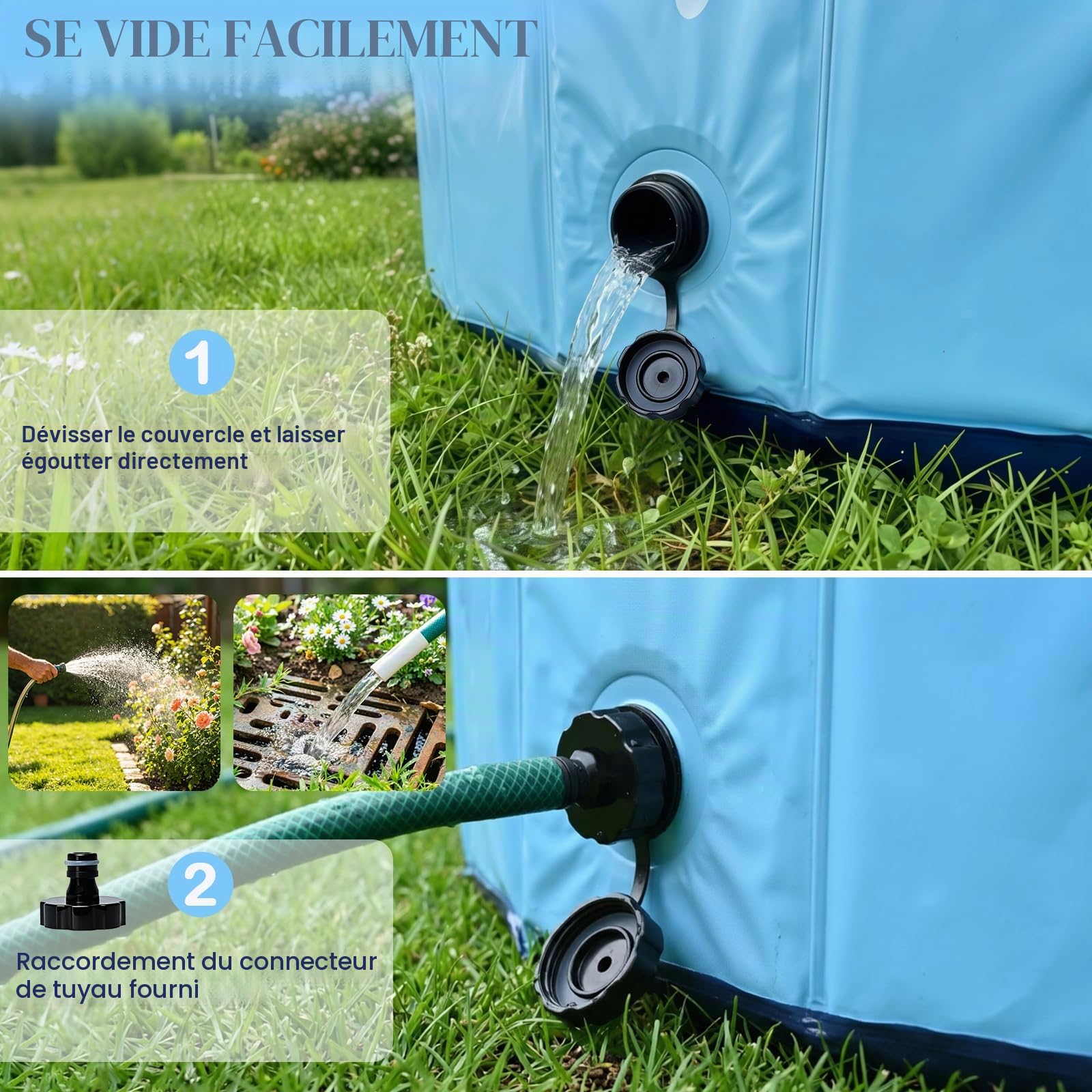 Piscine Chien Pliable, Piscine pour Chien, Piscine Baignoire Chien Bassin de Baignade Portable Bain, Piscine pour Grands Chiens et Petits Chiens, Foldable Pet Pool, Bleu, 100 x 30 cm