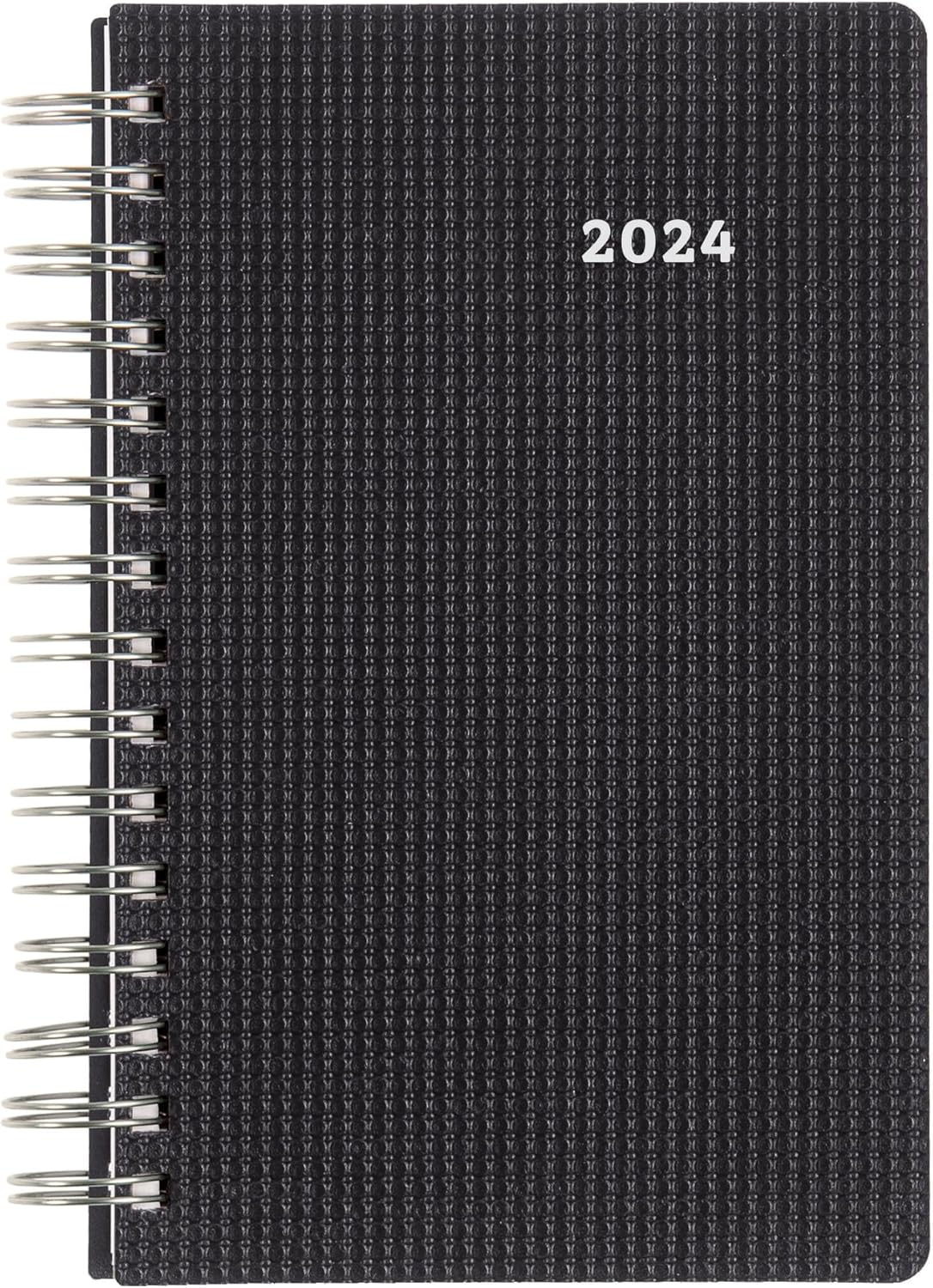 Brownline DuraFlex Daily Planner 2023 with Twin Wire Binding and Poly Cover, 8inch Height