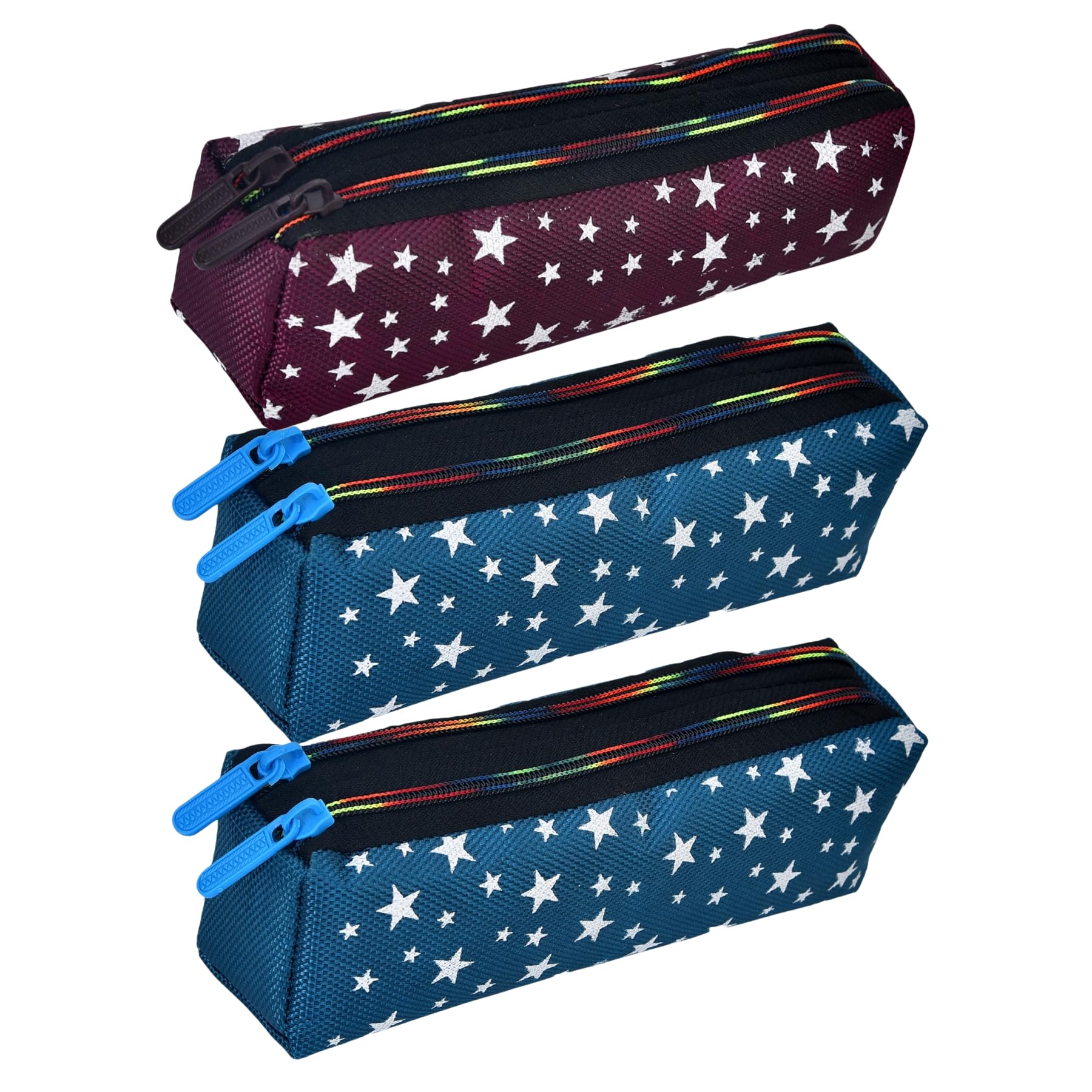 Heart Home Pencil Pouch|Rexine Stationary Pouch|Pencil Utility Pouch|School Pencil Case for Kids|Pen-Pencil Box for Kids|2 Zipper Pencil Organizer|Star Pencil Pouch|Pack of 3|Multi (B0CPFNZ6W9) Amazon Price History, Amazon Price Tracker
