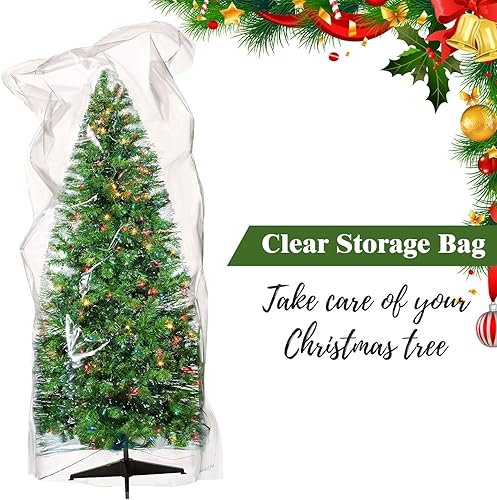 Miniatura 3 de Bolsa de almacenamiento de polietileno de Navidad, bolsa de almacenamiento grande para árbol de Navidad, bolsa de almacenamiento grande transparente