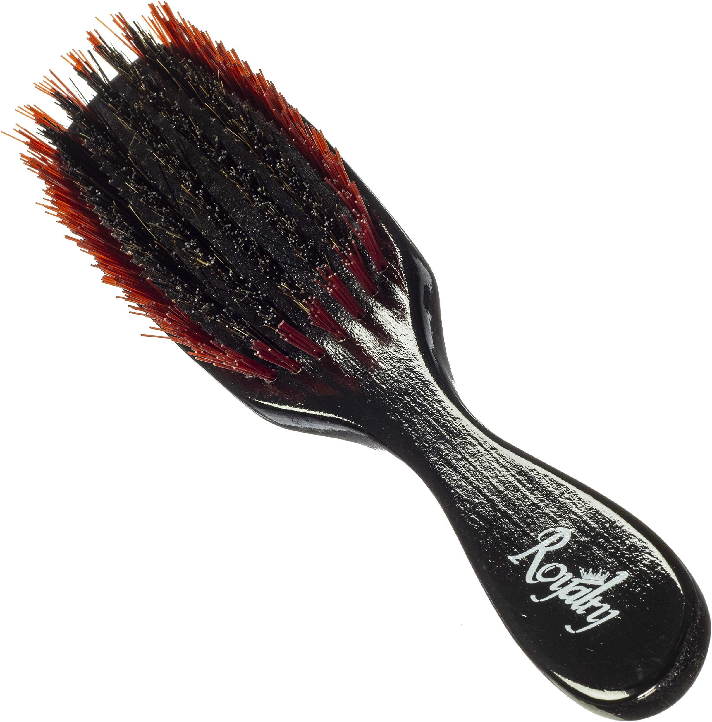 Royalty By Brush King Wave Brush #722-7 row Medium Hard - Good 360 waves brush for wolfing - From the maker of Torino Pro