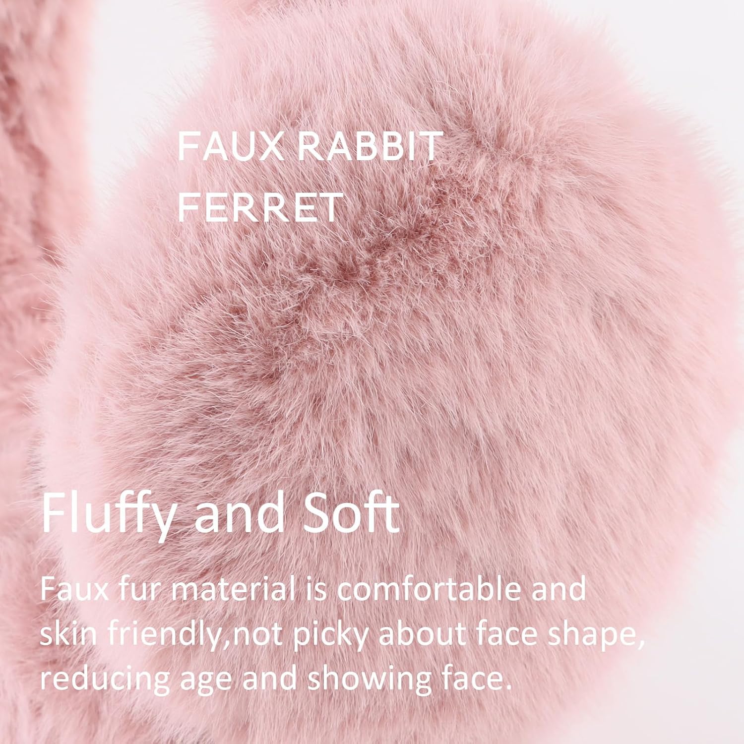 Zsedrut Winter Women Earmuff Foldable Ear Warmer Fluffy Ear Cover Warm Outdoor - Image 4
