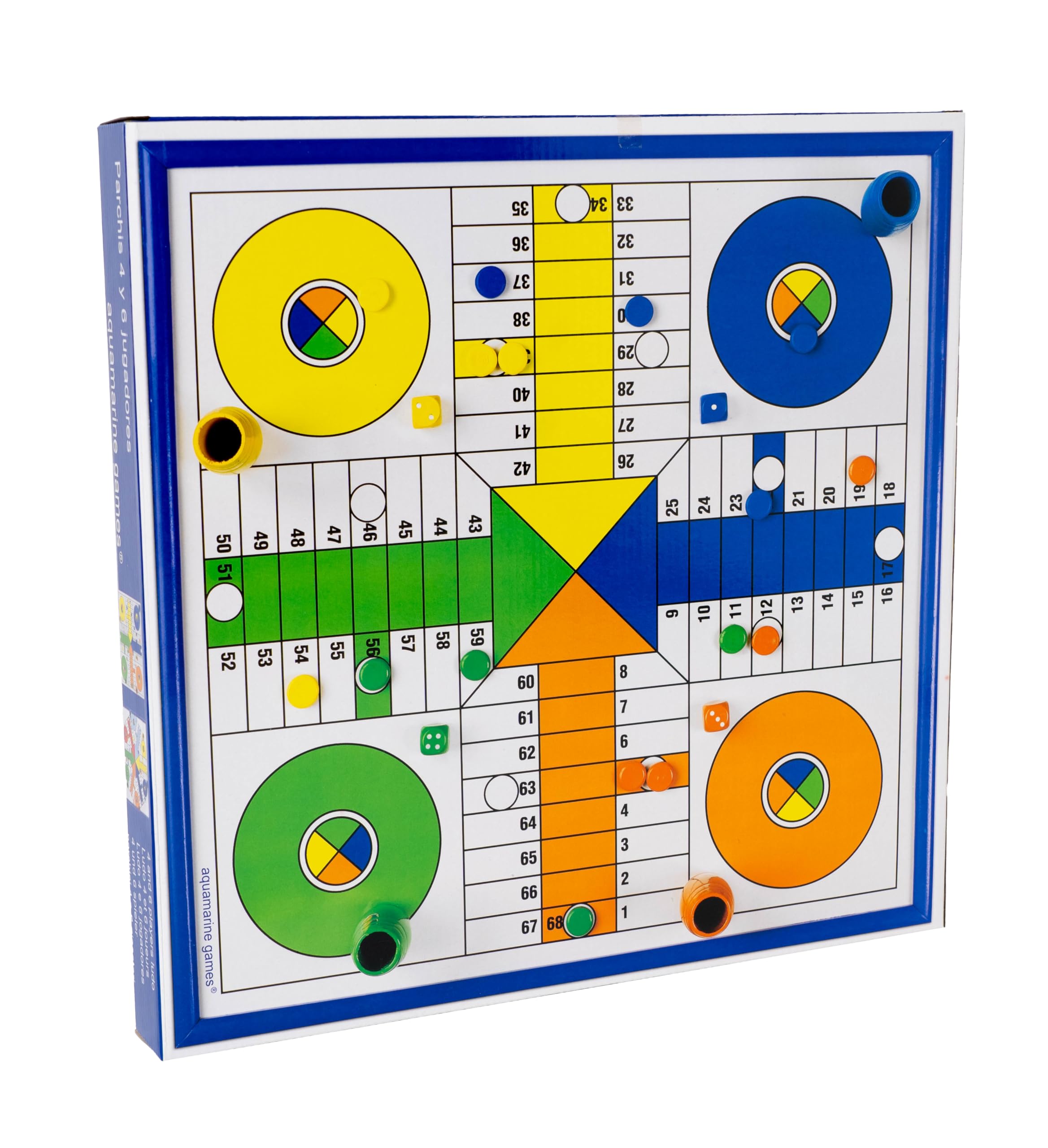 Falomir Tablero de Parchís y Oca con Accesorios 40 cm. Juego de Mesa