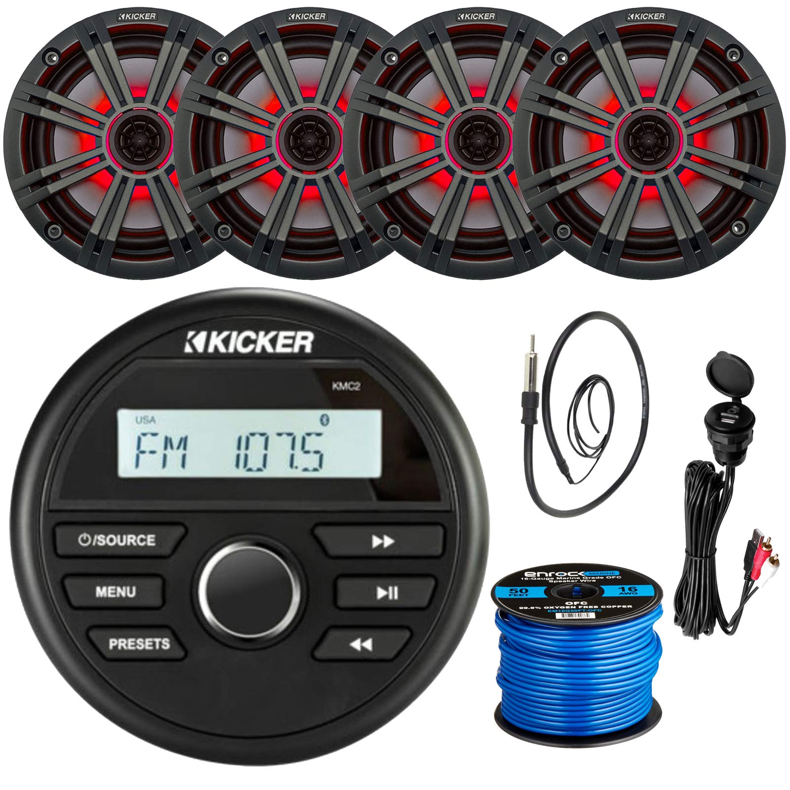 Buy 16'25' Bay Boat Kicker Marine System Includes Marine Gauge Style