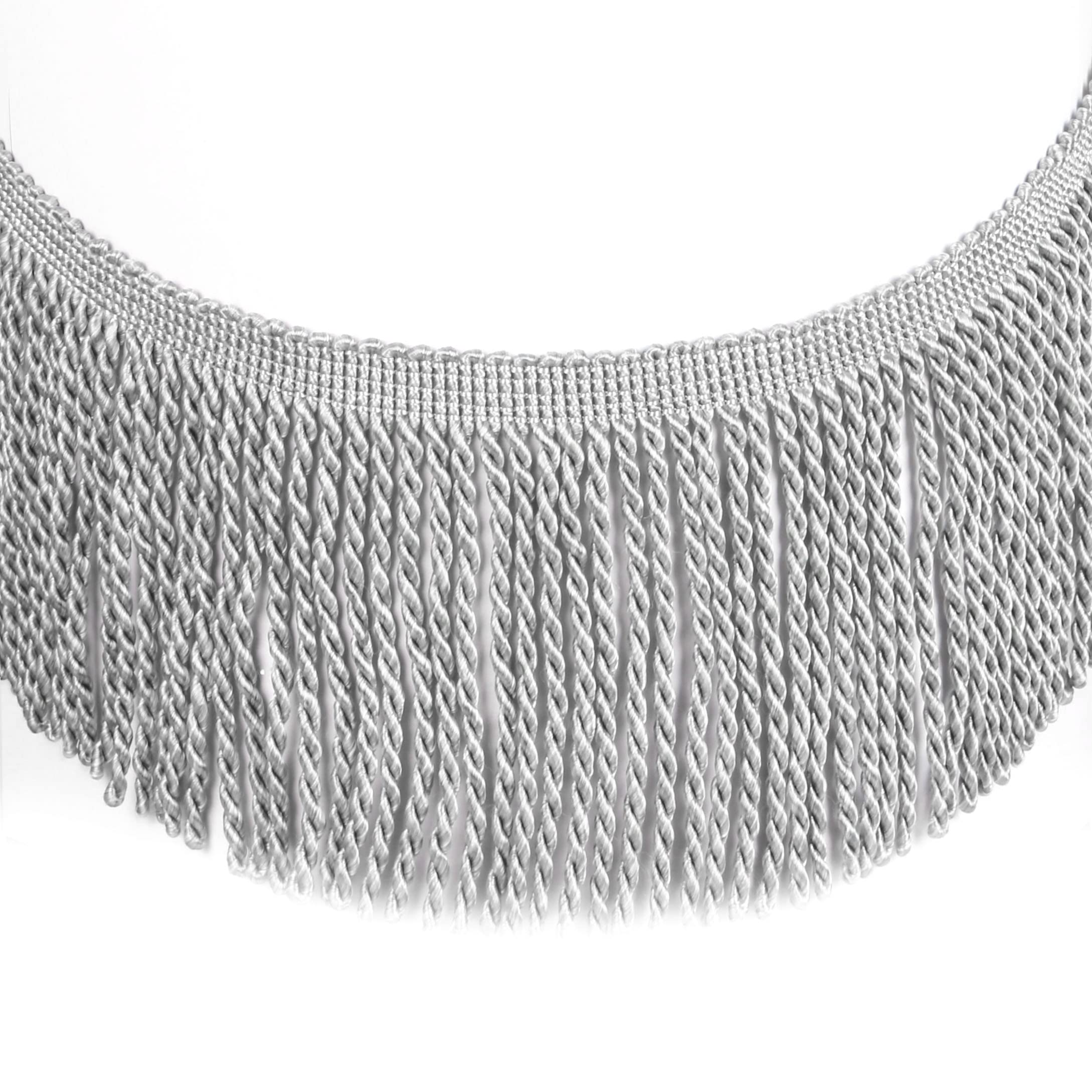 Poids de rideaux et frange argentée 4.6 m pour réparer un canapé ou border un tissu