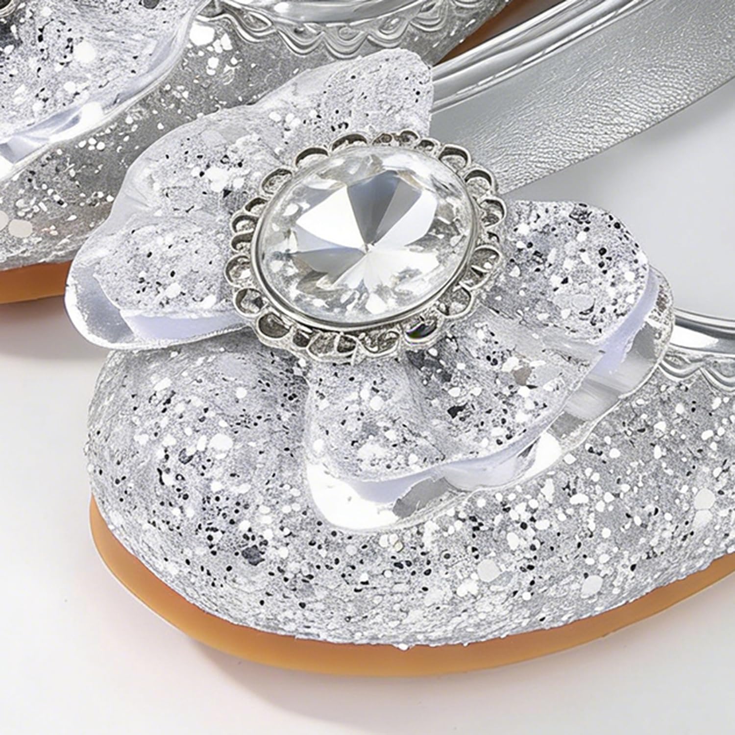 New front Ballerine da Bambine e Ragazze Ballerine Bambina Pelle Scarpe Singole Festa Danza Lustrino Scarpe Principessa Eleganti Piatto Ballerina Bimba Partito.