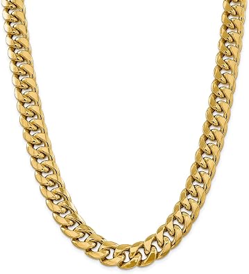 14k 15mm Semi-Solid Miami Cuban Chain 