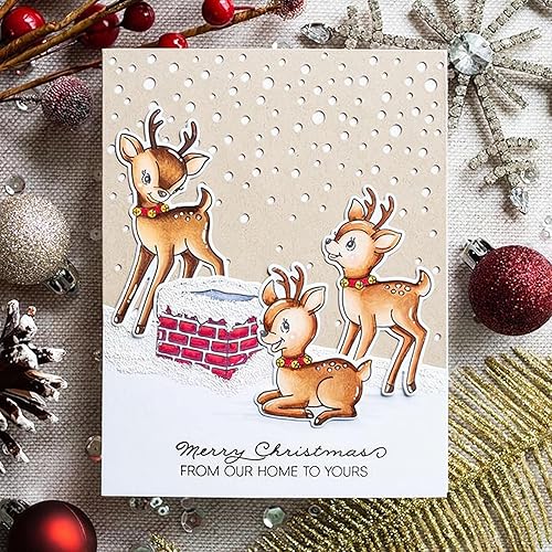 Miniatura 7 de Juego de sellos y troqueles transparentes de ciervo de Navidad para hacer tarjetas, plantillas cortadas para álbumes de recortes, álbum de fotos,