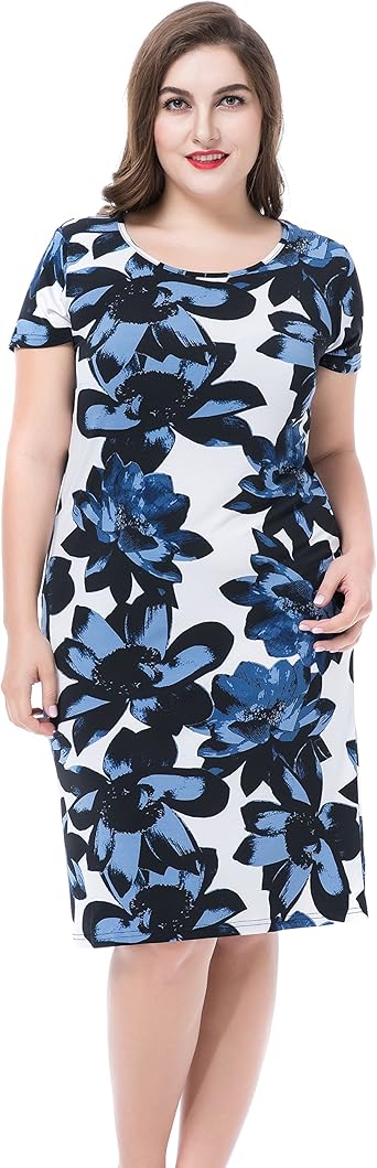 amazon plus size casual dresses