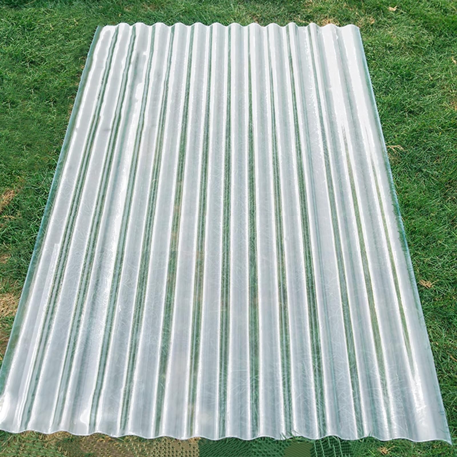 1mm Placa Ondulada,Planchas Transparentes Tejados,Paneles for Tejado a Prueba de Lluvia,Captadores de Luz,Chapa Tejado de Aislamiento,Lámina Techo,para Invernadero Cochera,1/3/6/7/9/10 piezas(6 Pcs,0.