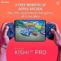 Vista 2 de Razer Kishi V3 Pro Gaming Controller for iPhone 15, 16, 17 Series, Android & iPad mini up to 8": Full Sized TMR Thumbsticks - Back Buttons - PC