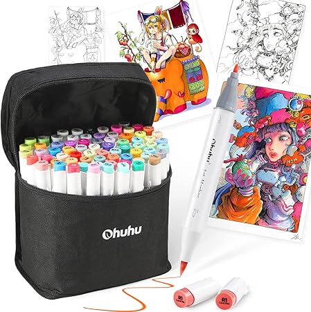 Amazon Ohuhu 筆先 マーカーペン 72色 筆タイプ 筆 細字 ふでタイプ ブレンダーペン付き イラストマーカー 鮮やか 手帳 イラスト 色塗り 塗る絵 カード Diy 子供 大人 アートマーカー 文房具 オフィス用品 Amazon Ohuhu 筆先 マーカーペン 72色 筆タイプ 筆 細字 ふでタイプ ブレンダーペン付き イラストマーカー 鮮やか 手帳 イラスト 色塗り 塗る絵 カード Diy 子供 大人 アートマーカー 文房具 オフィス用品